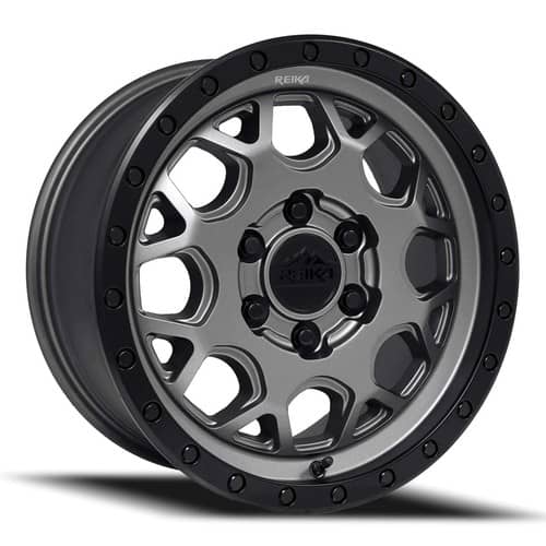 Reika Marauder R45V 16x8 6x180 72 ET 166.1 CB Gunmetal Grey/Black Ring (R45680726805)