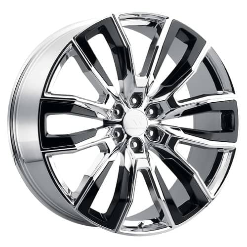 Replica Tech RT-49 Chrome with Gloss Black Inserts (RT49-2090XX28LCH-BI)