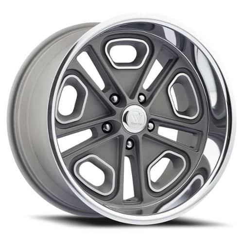 Resto Del Ray Texture Gunmetal Center/Milled Windows/Diamond Cut Lip (R1021780614512)