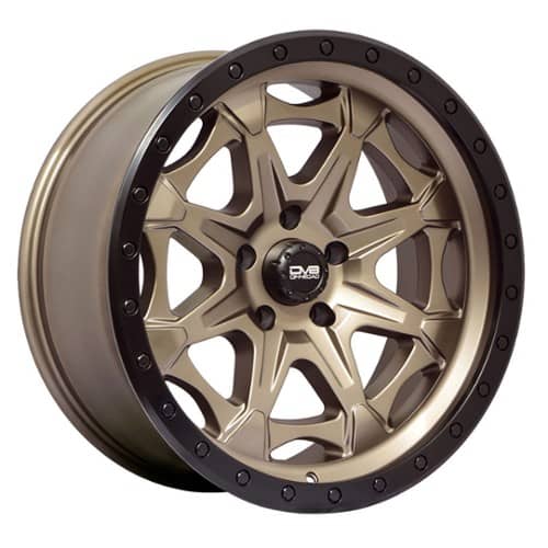 DV8 886A 20x9 5x127 -12 ET 87 CB Matte Bronze with Black Simulated Beadlock (886A-2907312M)