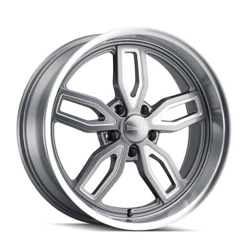 Ridler 608 Gray w/Milled Spokes & Diamond Lip (608-8861G)