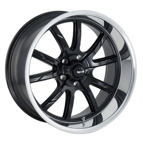 Ridler 650 Matte Black w/Polished Lip (650-5761MB)