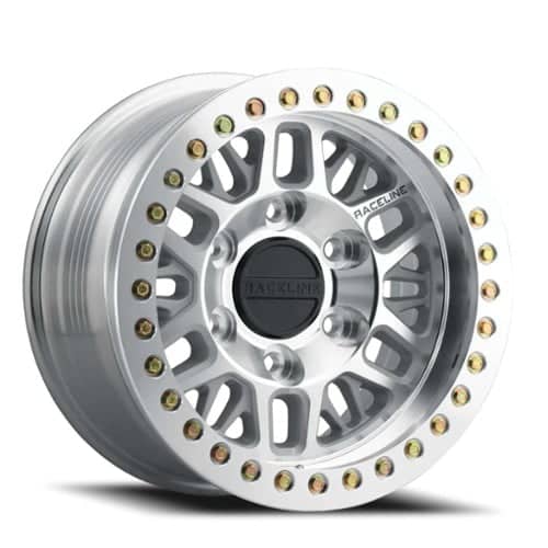 Raceline Ryno Cast Beadlock 17x9 8x165.1 -38 ET 130.8 CB Machined Silver (RT951M-79080-38)
