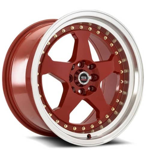 Spec-1 SPT-21 Red Machined Lip with Gold Rivets (SPT211580920RML)
