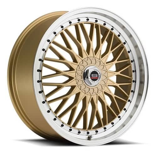 Spec-1 SP-3 Gold Center Machined w/ Black Rivets (SP3S1580920GML)
