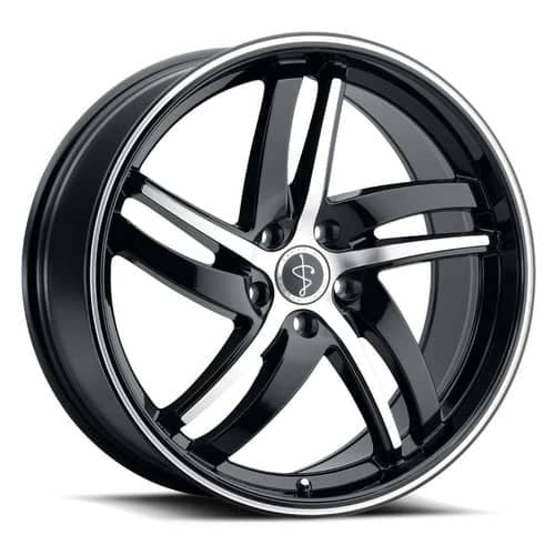 Sapphire Luxury Alloys SX01 20x9 5x115 35 ET 73 CB Gloss Black Machined Face (SX01AB-2090G35)