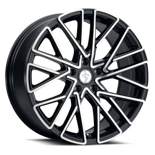 Sapphire Luxury Alloys SX02 20x9 5x115 35 ET 73 CB Gloss Black Machined Face (SX02AB-2090G35)