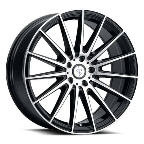 Sapphire Luxury Alloys SX03 20x9 5x120 35 ET 73 CB Gloss Black Machined Face (SX03AB-2090H35)
