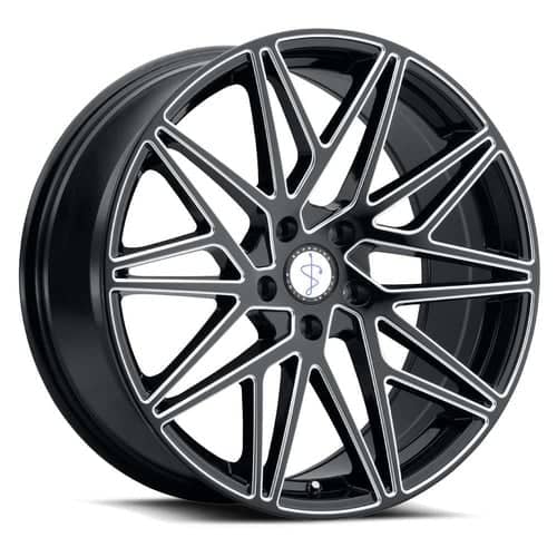Sapphire Luxury Alloys SX05 20x9 5x115 35 ET 73 CB Gloss Black Milled (SX05AD-2090G35)