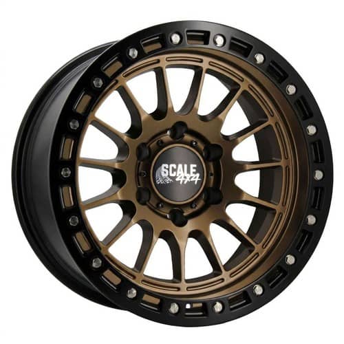 Scale 4x4 S04 17x9 6x139.7 -25 ET 106.3 CB Matte Bronze w/Black Simulated Beadlock (S04-7983-N25-MBZ)