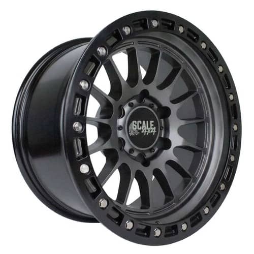 Scale 4x4 S04 17x9 6x139.7 -25 ET 106.3 CB Matte Gunmetal w/Black Simulated Beadlock (S04-7983-N25-MGM)