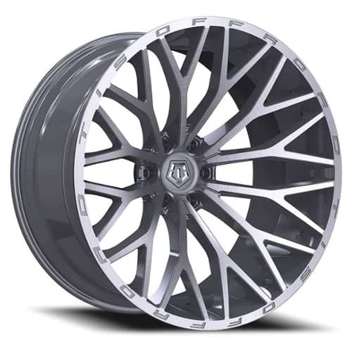TIS Offroad 566BSM 22x12 8x180 -44 ET 125.2 CB Brushed Silver & Milled (566BSM-2228944)