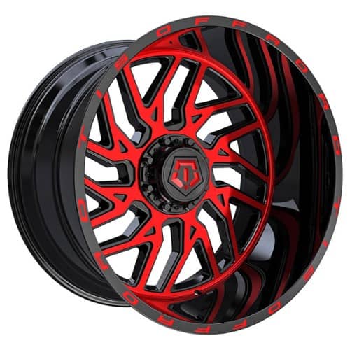 TIS Offroad 544MBR Gloss Black Machined Face and Milled Lip logo w/Red Tint Clear (544MBR-2106812)