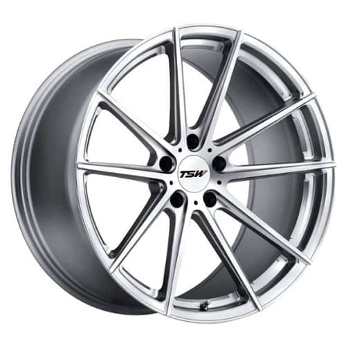 TSW Alloy Bathurst 20x8.5 5x112 20 ET 72.1 CB Silver W/Mirror Cut Face (2085BAT205112S72)