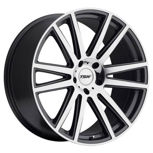 TSW Alloy Gatsby Gunmetal W/Mirror Cut Face (2085GAT355120G76)