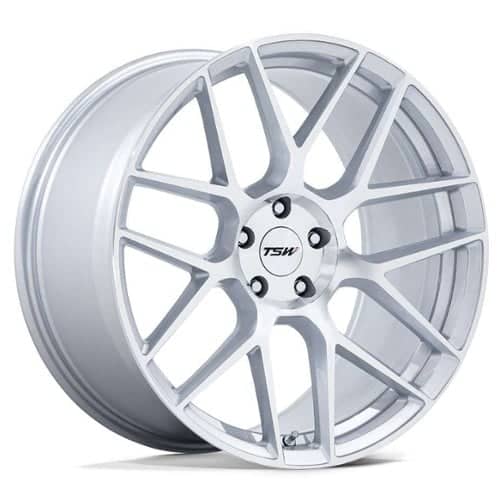 TSW Alloy Lasarthe TW002 17x8 5x112 45 ET 66.6 CB Silver Machined (TW002SD17805745)