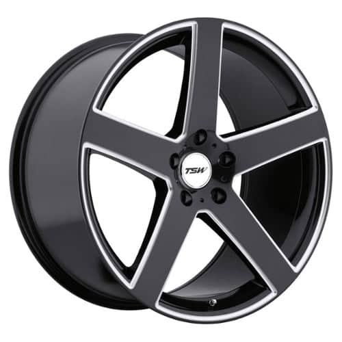 TSW Alloy Rivage Gloss Black W/Milled Spoke (2010RIV255120B76)