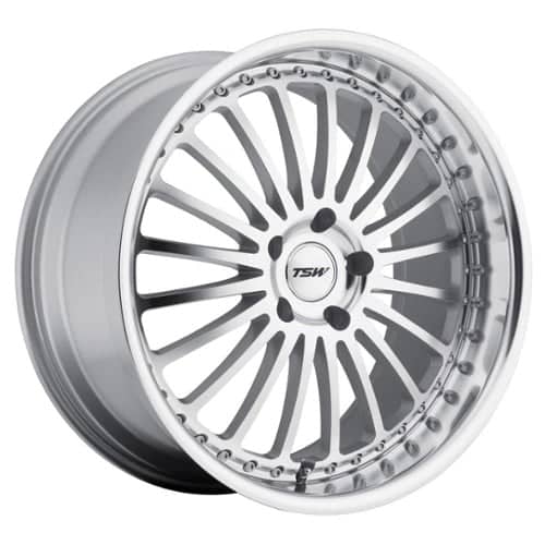 TSW Alloy Silverstone Silver W/Mirror Cut Face & Lip (2290SIL355120S76)