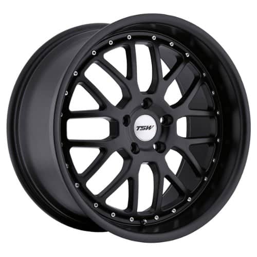 TSW Alloy Valencia 20x8.5 5x114.3 40 ET 76 CB Matte Black (2085VAL405114M76)