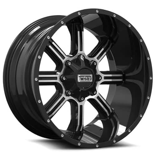 Twisted Off-Road T-21 Radar Gloss Black Machined (T2120905114312712GBM)