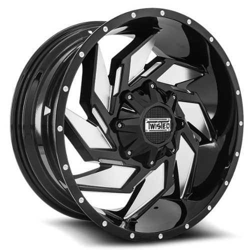Twisted Off-Road T-24 Raptor Gloss Black Machined (T2420905114312712GBM)