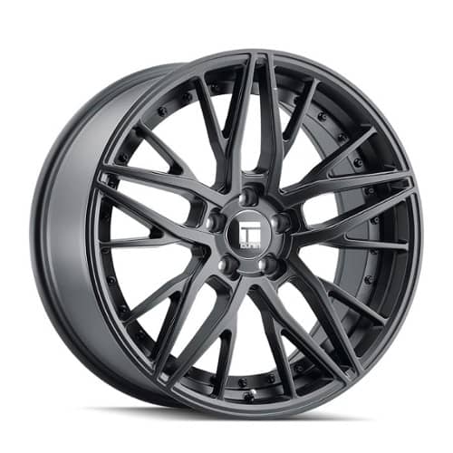 Touren TR93 3293 18x8 5x112 35 ET 66.6 CB Satin Black/Black Rivets (3293-8845B35)
