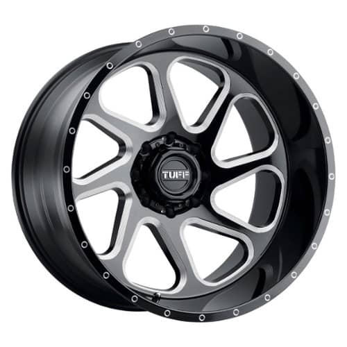 Tuff A.T. T2B Right Gloss Black W/Milled Spoke (2414T2B-25127B71R)