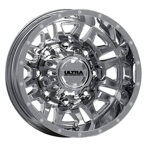 Ultra 003 Hunter Truck Dually Rear 17x6.5 8x165.1 -140 ET 121.7 CB Chrome (003-7681RC)
