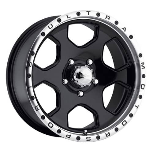 Ultra 175 Rogue 16x8 8x165.1 -6 ET 130.2 CB Gloss Black w/ Diamond Cut Lip & Clear Coat (175-6881B)