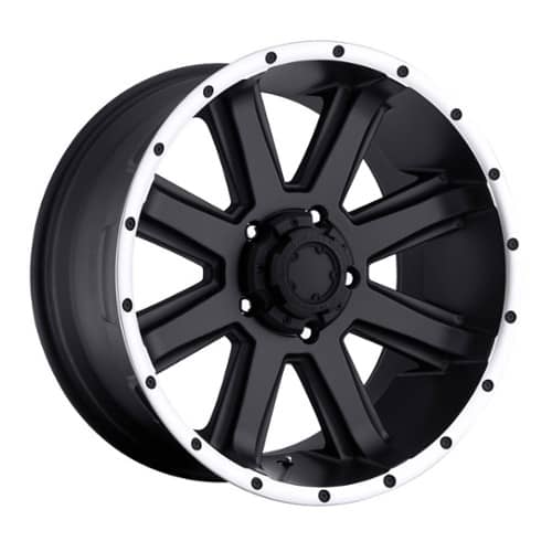 Ultra 195 Crusher Satin Black with Diamond Cut Lip and Satin Clear Coat (195-5883B)