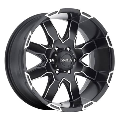 Ultra 225 Phantom 17x8 6x114.3 15 ET 71.8 CB Satin Black w/ Diamond Cut Accents & Satin Clear Coat (225-7886U+15)