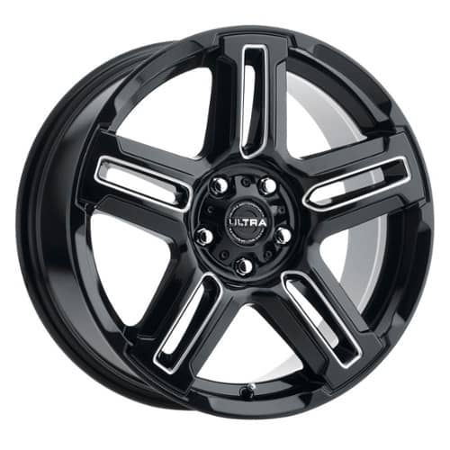 Ultra 258 Prowler CUV Gloss Black with Milled Accents and Clear Coat (258-7828BM+25)