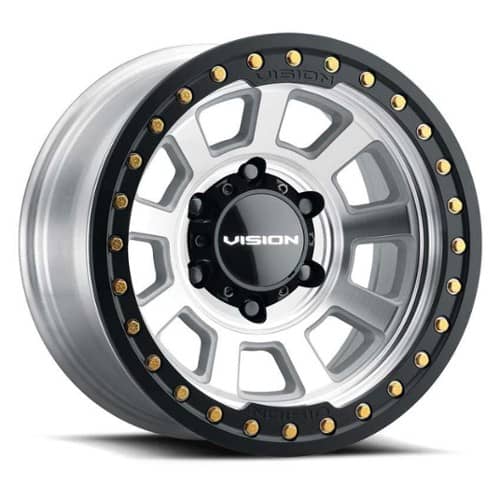 Vision 350 20x9 8x165.1 -14 ET 125.2 CB Machined Silver (350BL2981ACBR-14D)