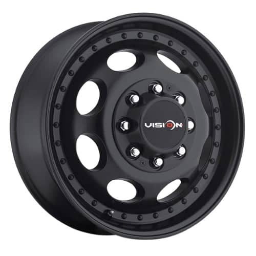 Vision 181 Hauler Duallie Front 17x6.5 8x165.1 121 ET 124.5 CB Matte Black (181H7681MBF)
