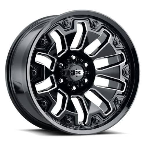 Vision 362 Armor Gloss Black Milled Spoke with Black Bolt Inserts (362-2984GBMSB12)
