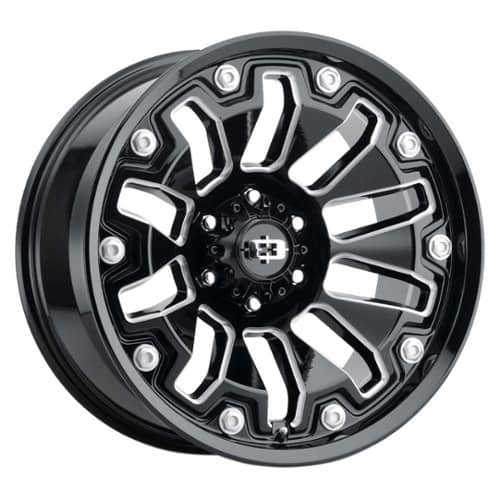Vision 362 Armor 20x9 6x139.7 0 ET 78.1 CB Gloss Black Milled Spokes (362-2984GBMSB0)