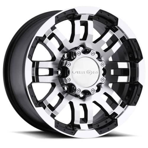 Vision 375 Warrior 18x8.5 6x139.7 25 ET 106.2 CB Gloss Black Machined Face (375H8883GBMF25)