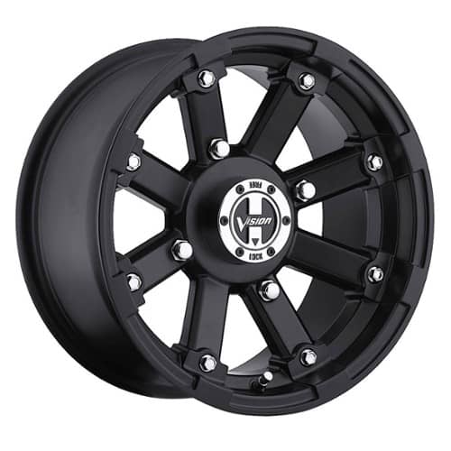 Vision 393 Lock Out ATV 14x8 4x156 -10 ET 131.1 CB Matte Black (393-148156MB4)