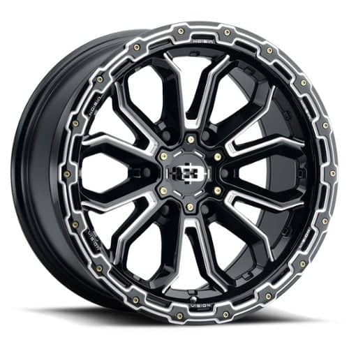 Vision 405 Korupt 18x9 5x139.7 12 ET 108 CB Gloss Black Milled Spoke (405-8985GBMS12)