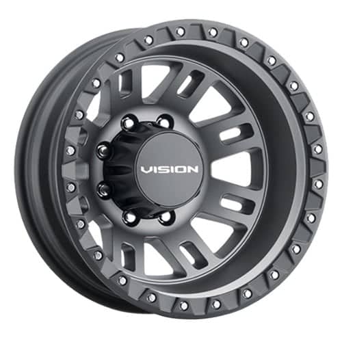 Vision 408 Manx2 Rear Satin Gray/Black Lip Ring (408-7670SGBLR)