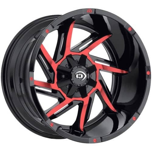 Vision 422 Prowler Gloss Black Machined w/Red Tint (422Z20236BMFR-51)