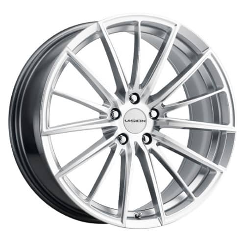Vision 473 Axis 17x8 5x108 38 ET 73.1 CB Hyper Silver Machined Face (473-7831HSMF38)