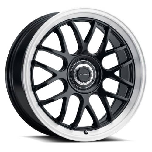 Vision 478 Alpine 20x8.5 5x112/5x120 35 ET 72.56 CB Gloss Black Brushed Lip (478-2819GBBRL35)