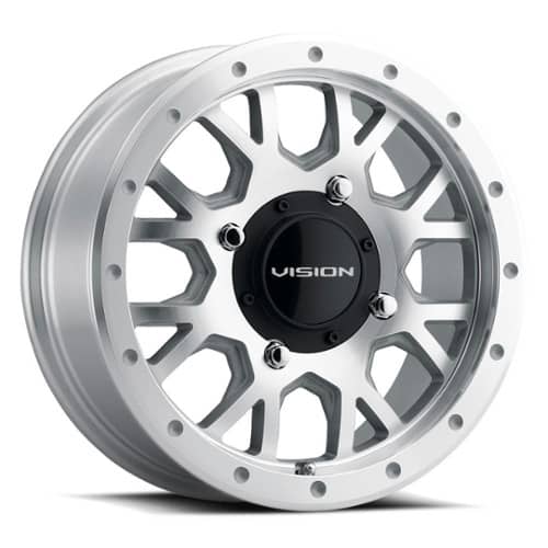 Vision GV8 Invader ATV 14x7 4x136 38 ET 110.5 CB Machined Face Machined Ring/Lip (GV8-147136ACMF55)