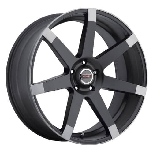 Milanni 9042 Sultan 17x8 5x114.3 30 ET 83 CB Matte Black w/Anthracite Spoke Ends (9042-7865MBA30)