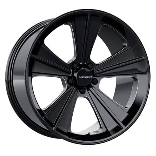Vision Missile 20x9 5x115 13 ET 71.5 CB Gloss Black Milled Spoke (V327-2990GBMS13)