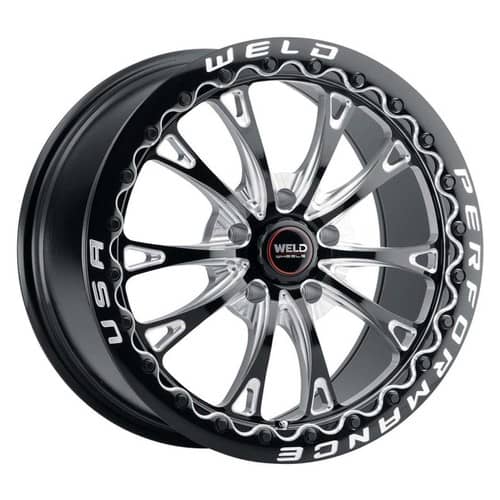 Weld Belmont Drag Beadlock S908 15x10 5x120 45 ET 78.1 CB Gloss Black Milled (S908B0022P45)