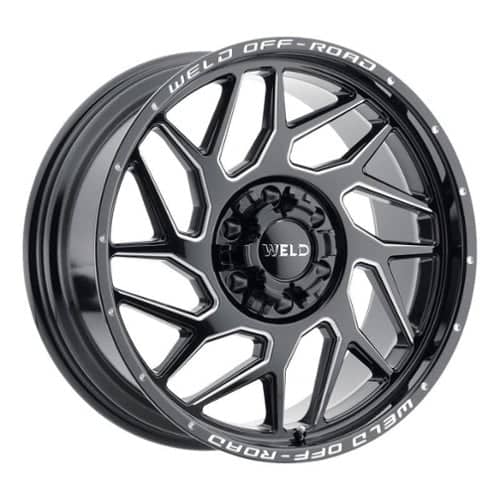 Weld Off-Road Fulcrum W117 22x12 8x165.1 -44 ET 125.1 CB Gloss Black Milled (W11722082475)