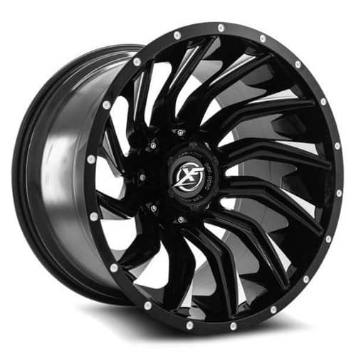 XF Off-Road XF-224 20x12 5x114.3/5x127 -44 ET 78.1 CB Gloss Black Milled (XF22420125114312744GBML)