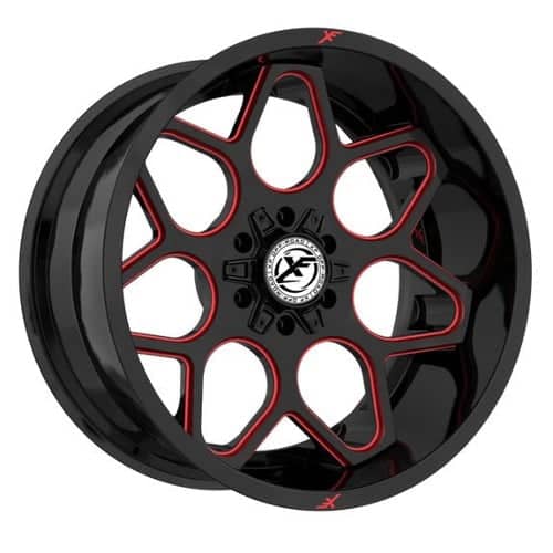 XF Off-Road XF-233 Gloss Black Red Milled (XF233209061351397+0GBMLR)